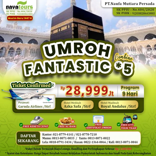 umroh fantastic combine rp 28 jutaan